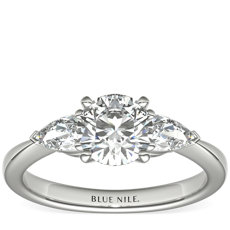 Classic Pear Shaped Diamond Engagement Ring in Platinum (1/2 ct. tw.)